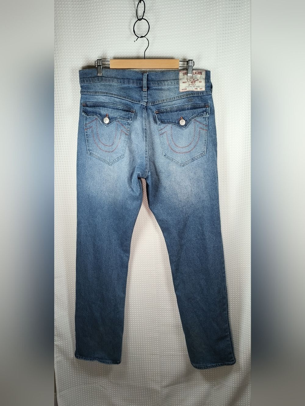 True Religion Jeans Men's Size 33 Ricky Relax Straight Hip-hop Street Wear.